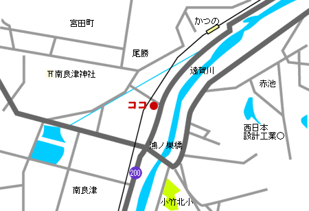 愛菜の家の地図