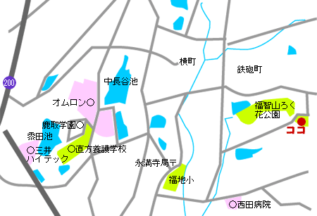 永満寺物産展の地図