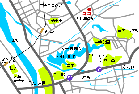 花つくし会青空市の地図